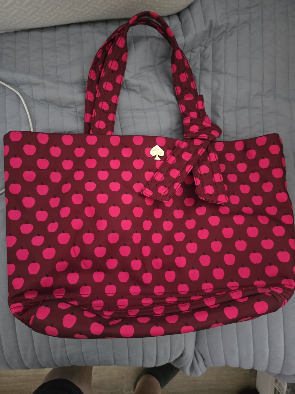 kate spade Red and Pink Apple Print Tote